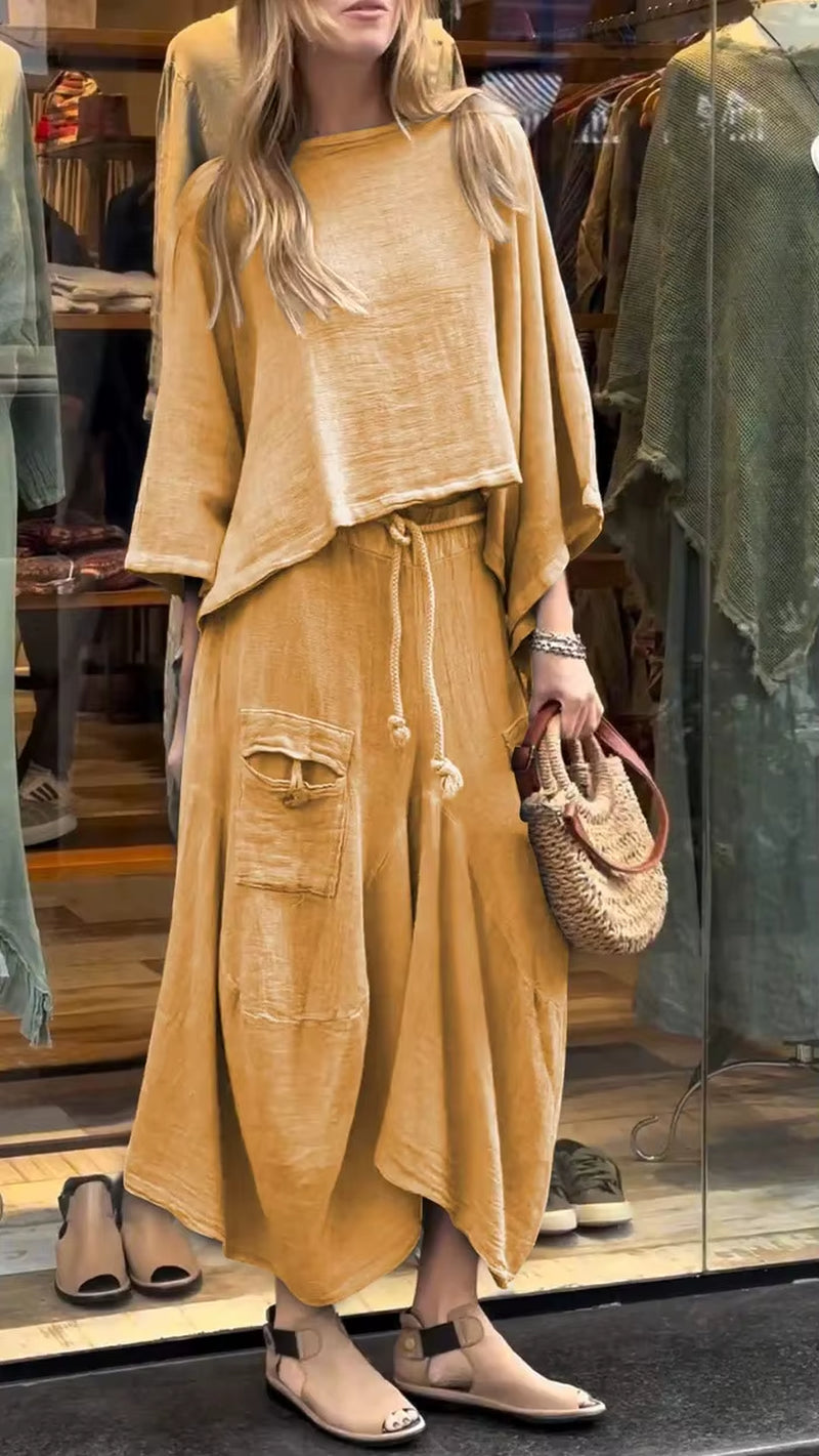 StyleMuse: Autumn Lace-Up Skirt Set for Effortless Elegance